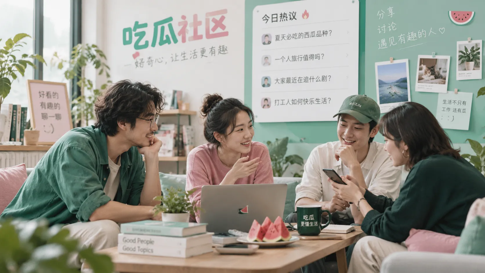 热点话题社区讨论视觉图